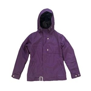 Burton Dryride Women's M Purple Hooded Snowboard Ski Jacket Insulated‎ Pockets